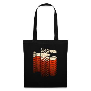 Écrevisse rétro écrevisse écrevisse animal marin - Sac en tissu - noir - Devant