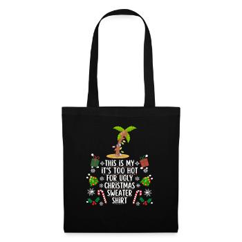 Chemise pull de Noël trop chaude pour moche - Sac en tissu - noir - Devant