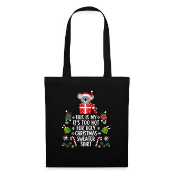Chemise pull de Noël trop chaude pour moche - Sac en tissu - noir - Devant