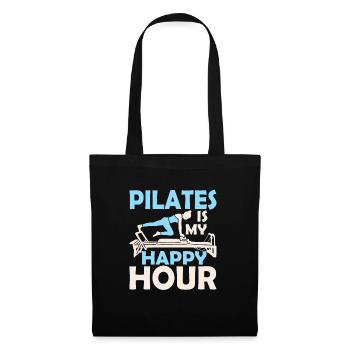 Pilates Is My Happy Hour Exercise Fitness - Tote Bag - black - Front