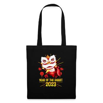 Zodiac Happy Chinese New Year of the Rabbit 2023 - Stoffbeutel - Schwarz - Vorne