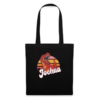 JOSHUA - Beautiful boy name with T-REX Dino - Tote Bag - black - Front