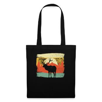Vintage Deer Retro Huntsman Hunter - Tote Bag - black - Front