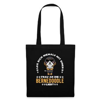 Bernedoodle Dog - Tote Bag - black - Front