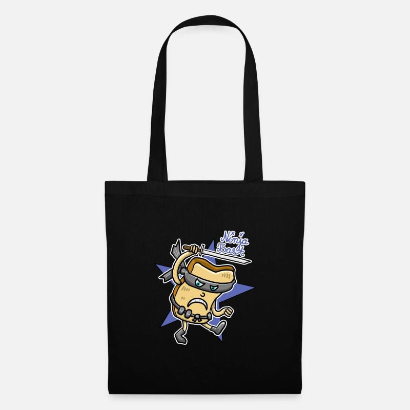 ninja toast Geschenkidee - Stoffbeutel - Schwarz