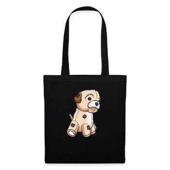 Maltipoo Dog Cuddly Toy - Sac en tissu - noir - Devant