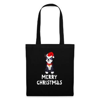 Joyeux Noël Drôle de Chemise de Noël - Sac en tissu - noir - Devant