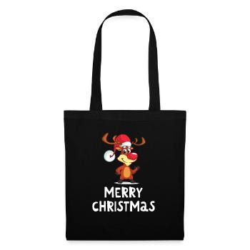 Joyeux Noël Drôle de Chemise de Noël - Sac en tissu - noir - Devant