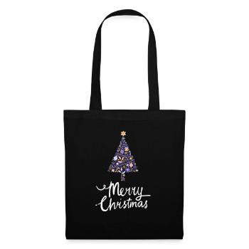 Joyeux Noël Drôle de Chemise de Noël - Sac en tissu - noir - Devant