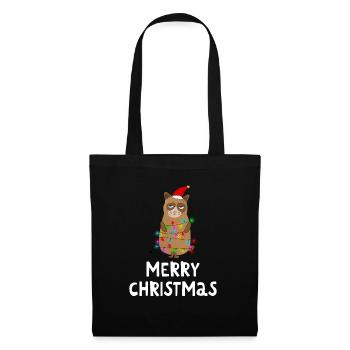Joyeux Noël Drôle de Chemise de Noël - Sac en tissu - noir - Devant