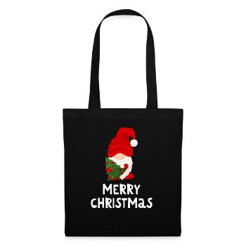 Merry Christmas Lustiges Weihnachtsshirt - Stoffbeutel - Schwarz - Vorne