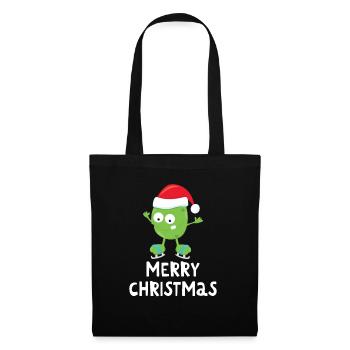 Joyeux Noël Drôle de Chemise de Noël - Sac en tissu - noir - Devant