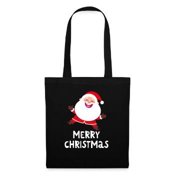 Joyeux Noël Drôle de Chemise de Noël - Sac en tissu - noir - Devant
