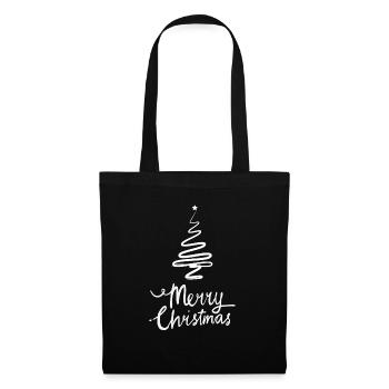 Joyeux Noël Drôle de Chemise de Noël - Sac en tissu - noir - Devant