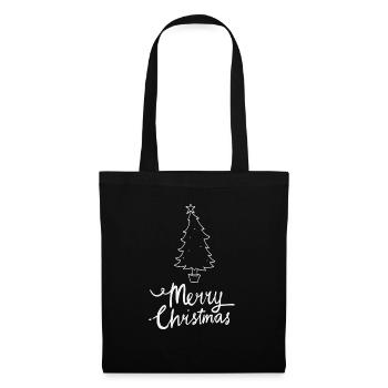 Joyeux Noël Drôle de Chemise de Noël - Sac en tissu - noir - Devant