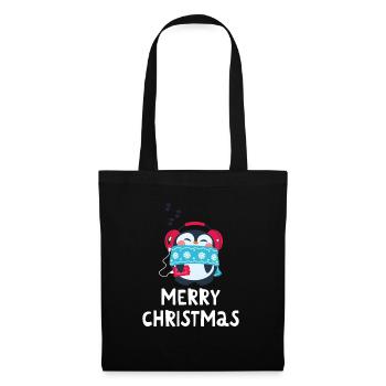 Joyeux Noël Drôle de Chemise de Noël - Sac en tissu - noir - Devant