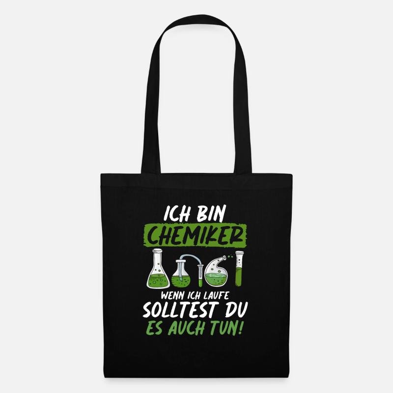 Ich Bin Chemiker Wenn Ich Laufe Solltest Du Es - Stoffbeutel - Schwarz