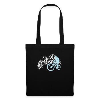 Downhill Mountain Bike Cycling Mountains Mountains - Tote Bag - black - Front