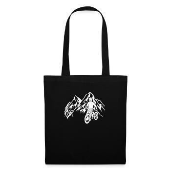 Downhill Mountain Bike Cycling Mountains Mountains - Tote Bag - black - Front