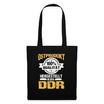 Ostprodukt Ostdeutscher Spruch DDR Ostdeutschland - Stoffbeutel - Schwarz - Vorne