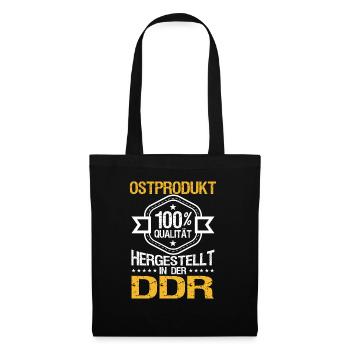Ostprodukt Ostdeutscher Spruch DDR Ostdeutschland - Stoffbeutel - Schwarz - Vorne