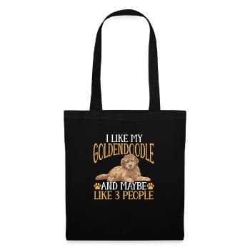 Goldendoodle Doodle Hund - Stoffbeutel - Schwarz - Vorne