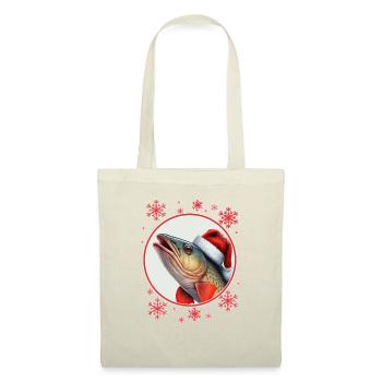 Pêche Pêcheur Pêcheuse Noël Pêcheur Poisson - Sac en tissu - nature - Devant