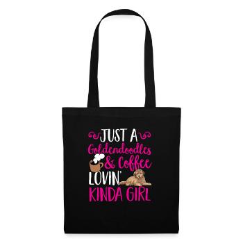 Goldendoodle Doodle Hund - Stoffbeutel - Schwarz - Vorne