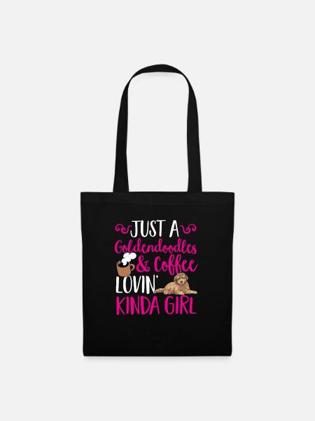 Goldendoodle Doodle Hund - Stoffbeutel - Schwarz