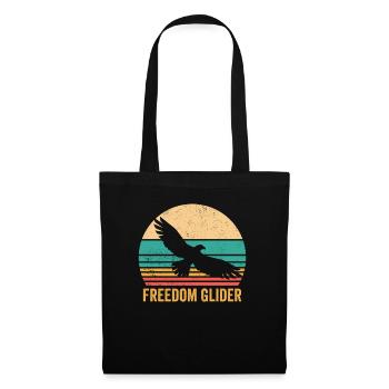 Funny Falcon Freedom Glider Retro - Tote Bag - black - Front