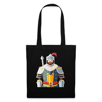 A medieval knight in armor - Tote Bag - black - Front