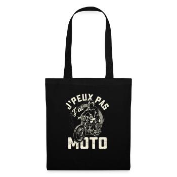 Motard J'Peux Pas J'ai Moto - Sac en tissu - noir - Devant
