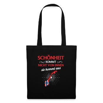 Nationalität Sportmannschaft Fan Norwegen - Stoffbeutel - Schwarz - Vorne