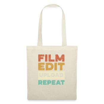 Filmbearbeitung Upload Repeat Content Creator Vlogger - Stoffbeutel - Natur - Vorne