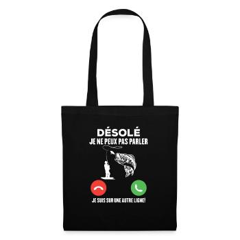 Je ne peux pas parler, je suis sur une autre ligne - Sac en tissu - noir - Devant
