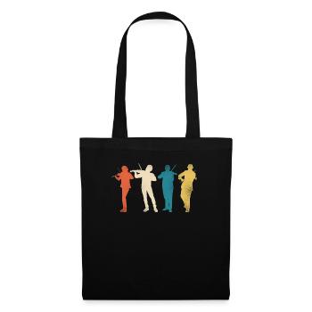 Violin Violinist Retro Vintage - Tote Bag - black - Front