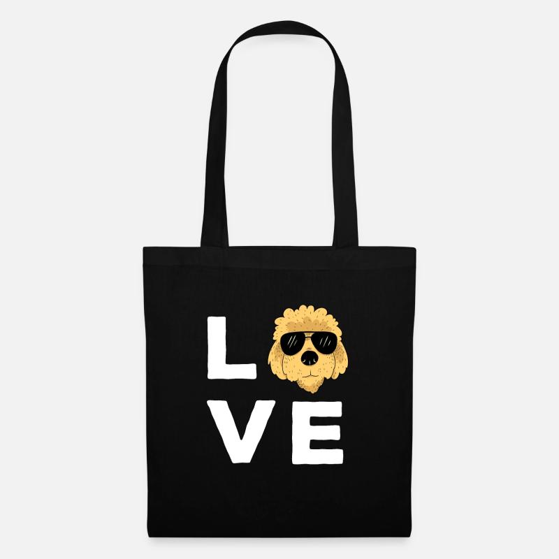 Goldendoodle Doodle Hund - Stoffbeutel - Schwarz