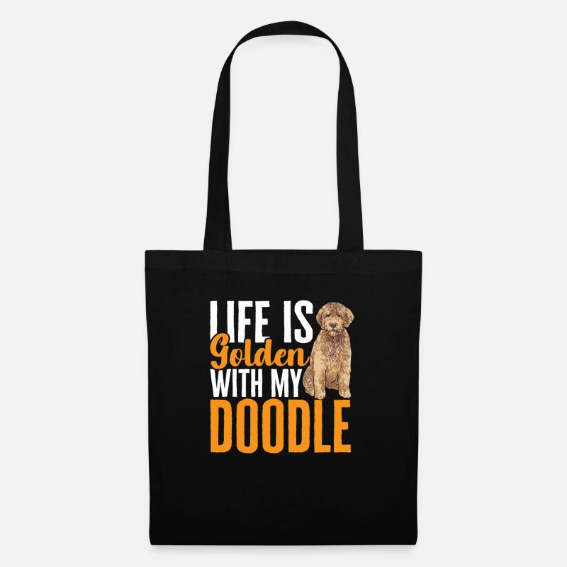 Goldendoodle Doodle Hund - Stoffbeutel - Schwarz