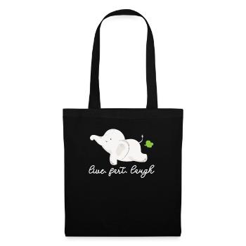 Live Fart Laugh Elephant Lover Wildlife Zookeeper - Sac en tissu - noir - Devant