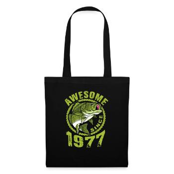 Awesome since 1977. Angel, Angler's Birthday - Tote Bag - black - Front