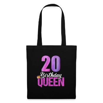 20 Years Old 20 Birthday Birthday Queen - Tote Bag - black - Front