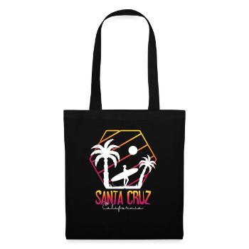 Santa Cruz California Summer Sun Palms Strand - Stoffbeutel - Schwarz - Vorne