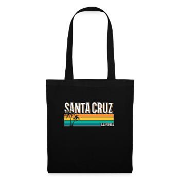 Santa Cruz California Summer Sun Palms Strand - Stoffbeutel - Schwarz - Vorne