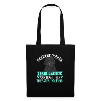 Chien Doodle Black Goldendoodle - Sac en tissu - noir - Devant