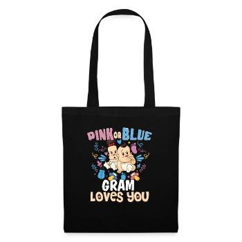 Pink or Blue Gram Loves You Best Grandma Ever - Tote Bag - black - Front