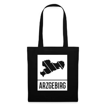 Arzgebirg Hammer Bergbau - Stoffbeutel - Schwarz - Vorne