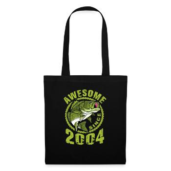 Awesome since 2004. Angel, Angler's birthday - Tote Bag - black - Front