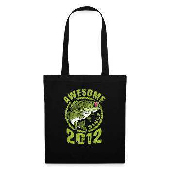 Awesome since 2012. Angel, Angler's Birthday - Tote Bag - black - Front