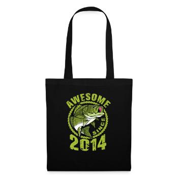 Génial depuis 2014. Angel, l’anniversaire du pêcheur - Sac en tissu - noir - Devant