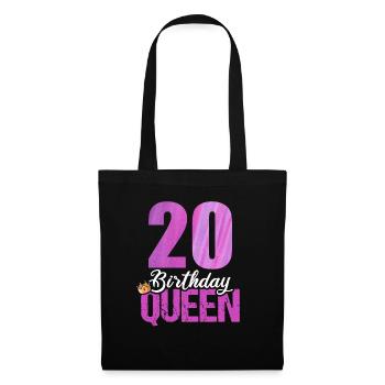 20 Years Old 20 Birthday Birthday Queen - Tote Bag - black - Front